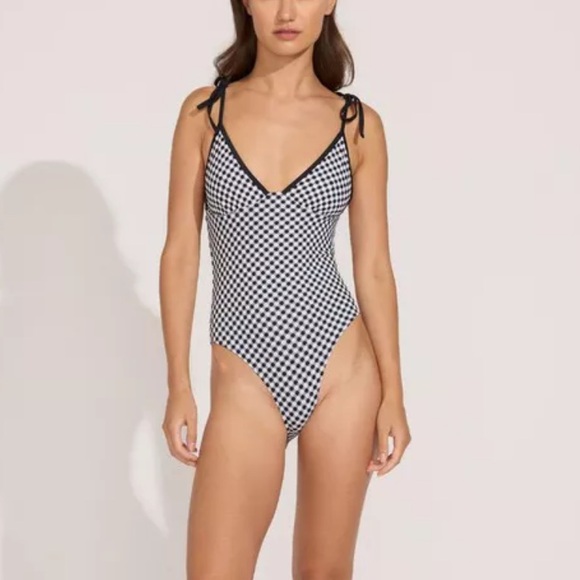 {Solid & Striped} Brand New Baby Gingham Jacquard One Piece - Picture 2 of 11